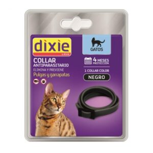 Collar Antiparásitos Elástico para Gatos Dixie negro