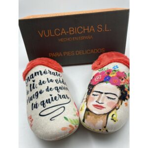Zapatillas de Casa Vulca-Bicha Frida Kahlo - Talla 38