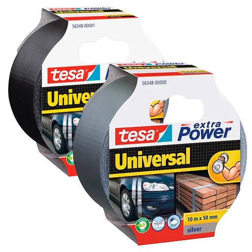 Cinta Adhesiva Universal Tesa Extra Power Gris/Negro
