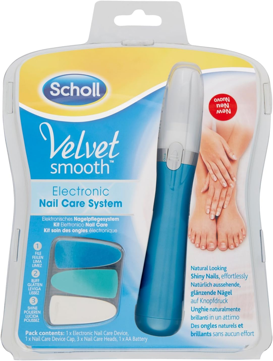 Sistema Electrónico Scholl para el Cuidado de las Uñas Velvet Smooth