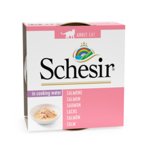 Lata Schesir de Salmón al Natural para Gato 12x85g